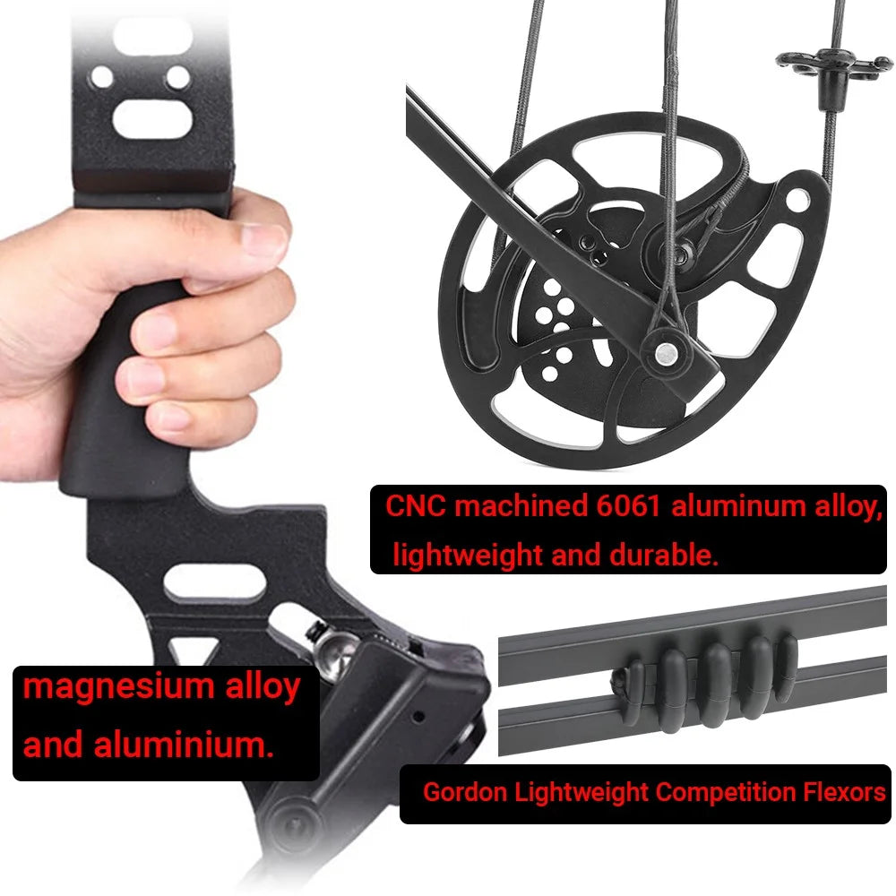 Adjustable Compound Bow Set 20-70 Lb With 500 Carbon Arrows