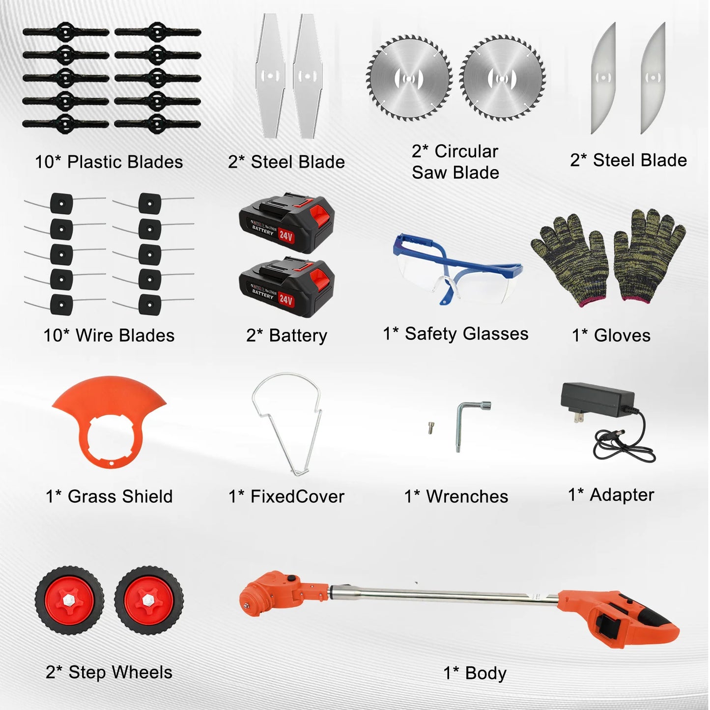 Cordless Grass Trimmer Three In One Edger And Mower