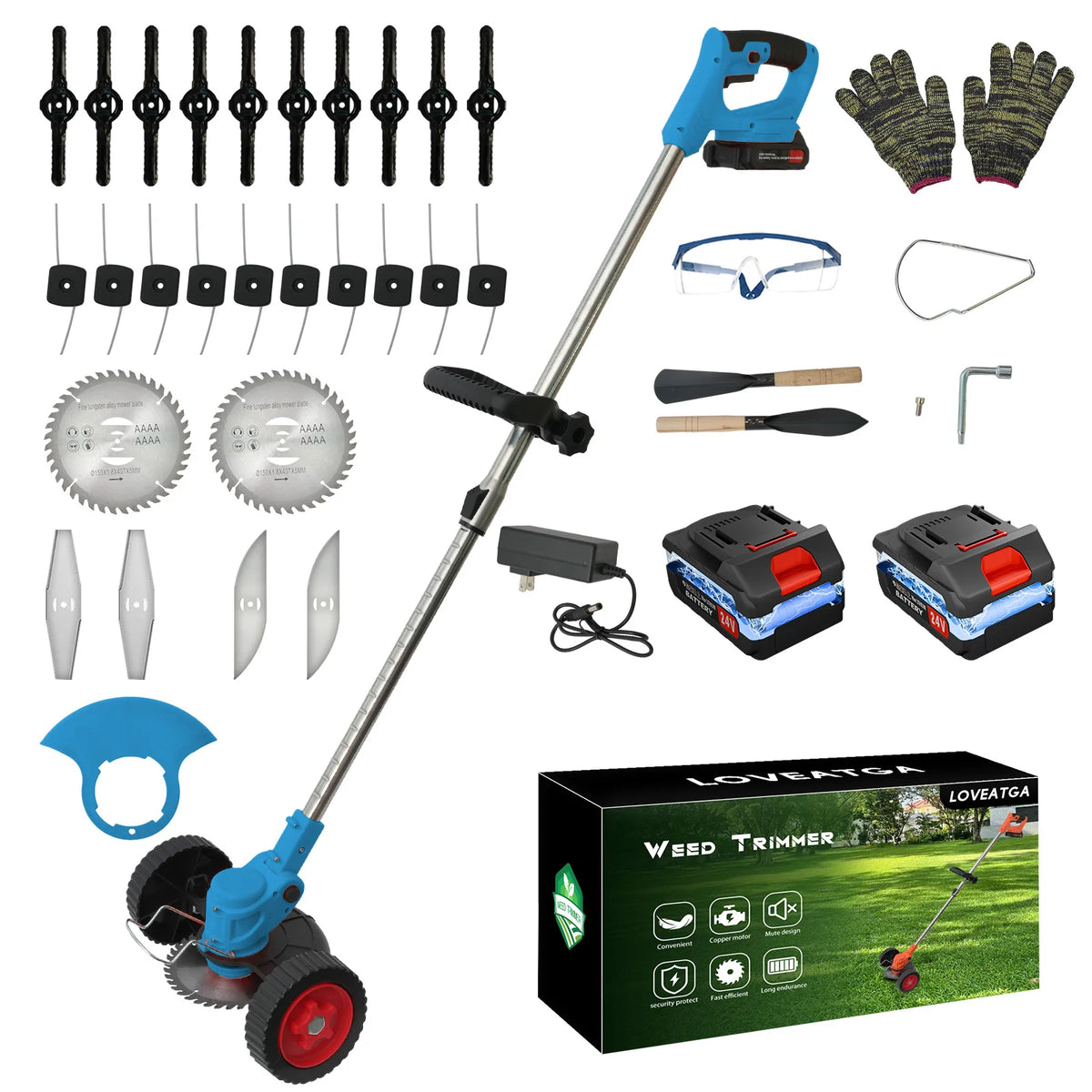 Cordless 3-in-1 Lawn Mower Grass Trimmer Edger And Brush Cutter - Parry's Picks