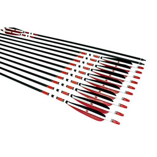Carbon Arrows With Turkey Feathers For Hunting And Practice Recurve Bows - Parry's Picks