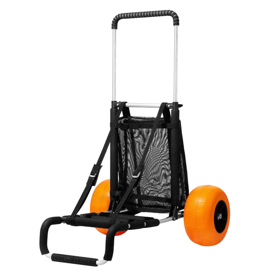 SucceBuy Beach Dolly With Big Wheels For Sand 165LBS Folding Cart With Cargo Deck - Parry's Picks