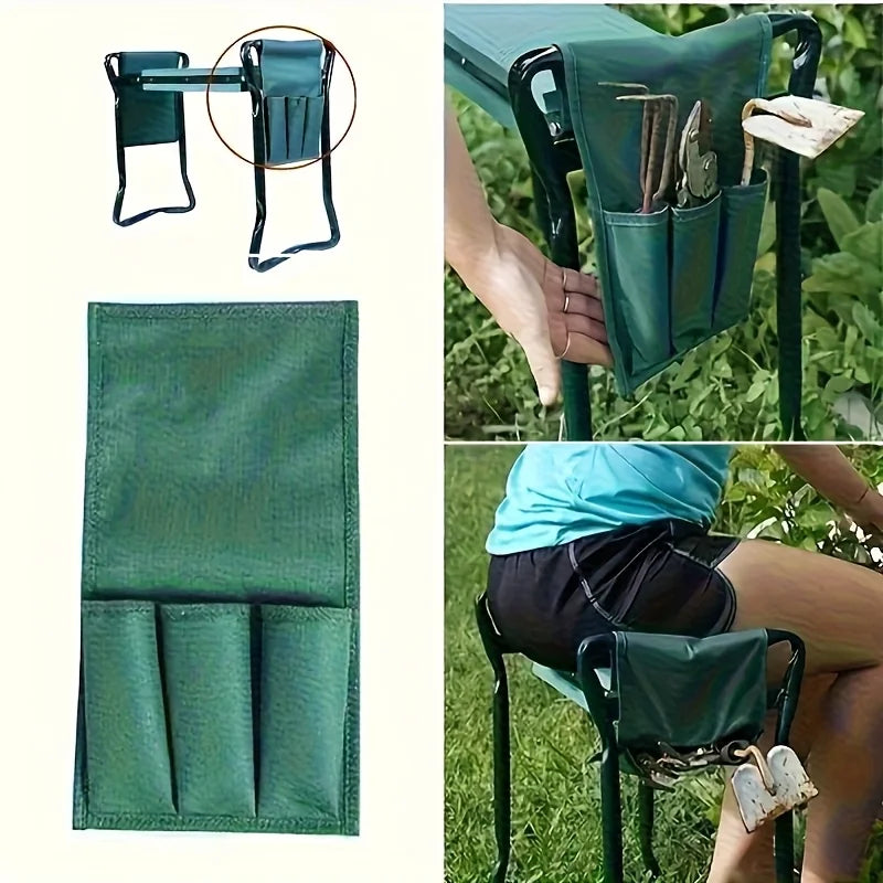 Oxford Gardening Kneeling Stool Organizer With Portable Storage Bag And Tool Kit