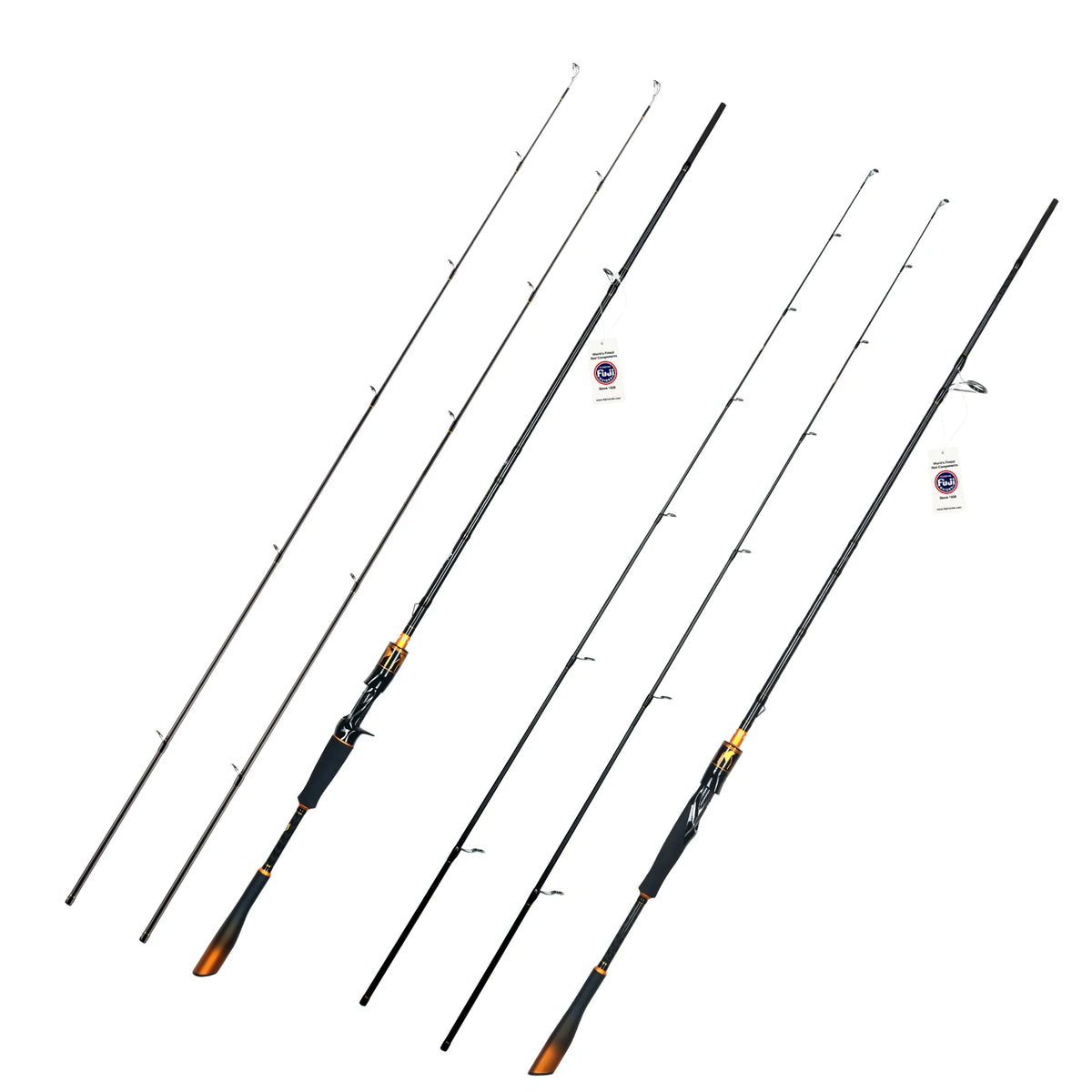BIUTIFU Carbon Spinning and Casting Fishing Rod with Fuji Guides - Parry's Picks