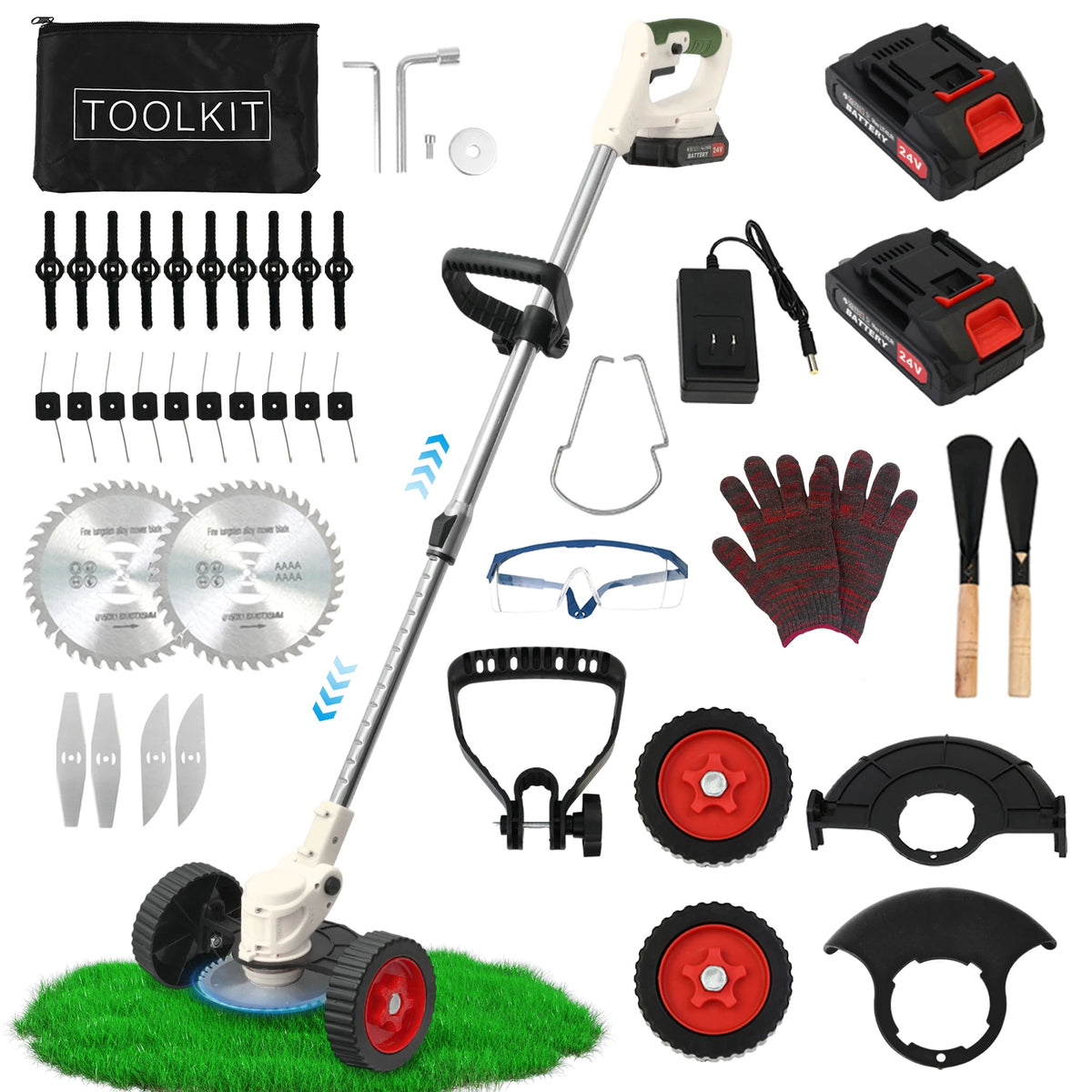 Cordless 3-in-1 Lawn Mower Grass Trimmer Edger And Brush Cutter - Parry's Picks
