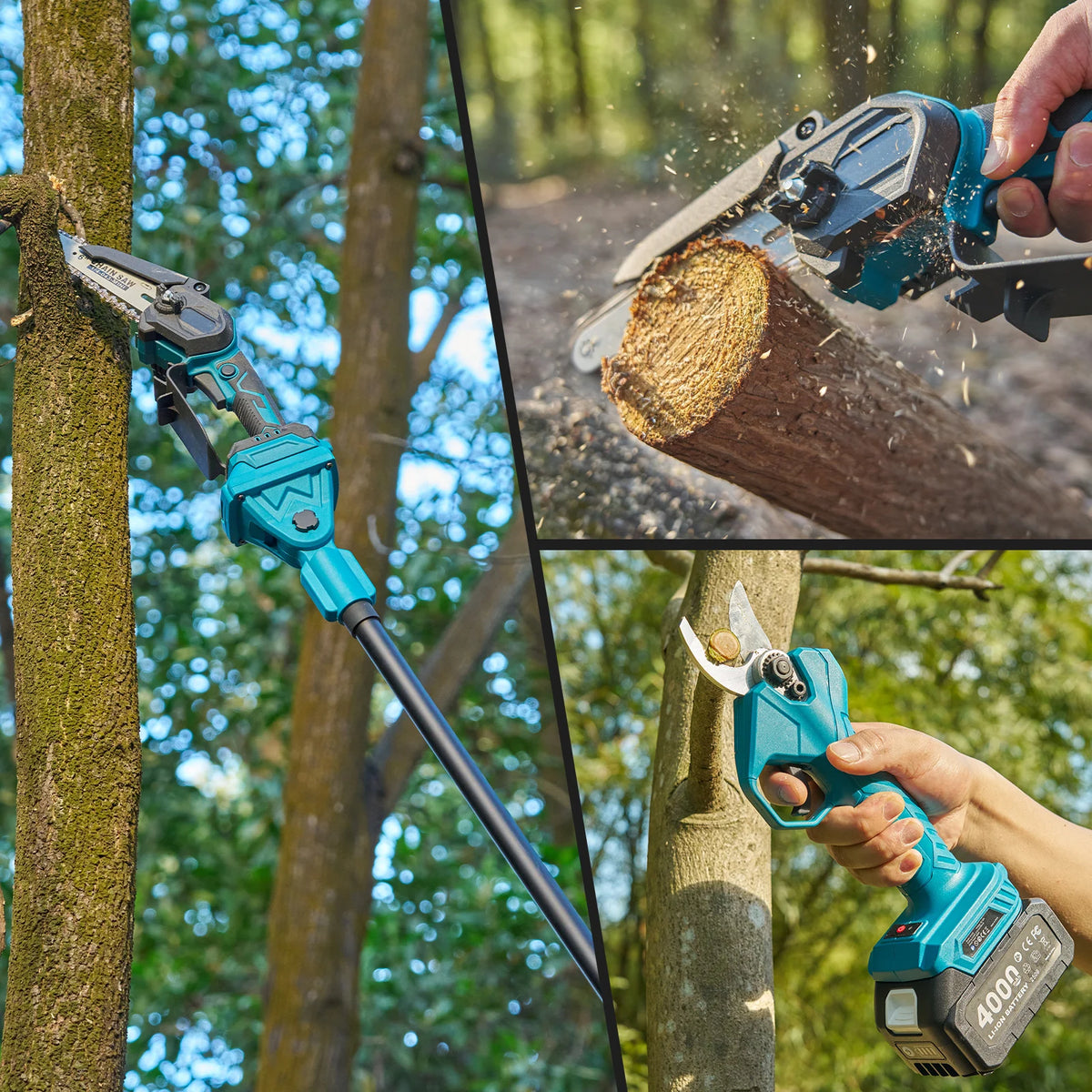 Taskstar Brushless Pole Saw Pruner Combo Kit With Electric Shears - Parry's Picks
