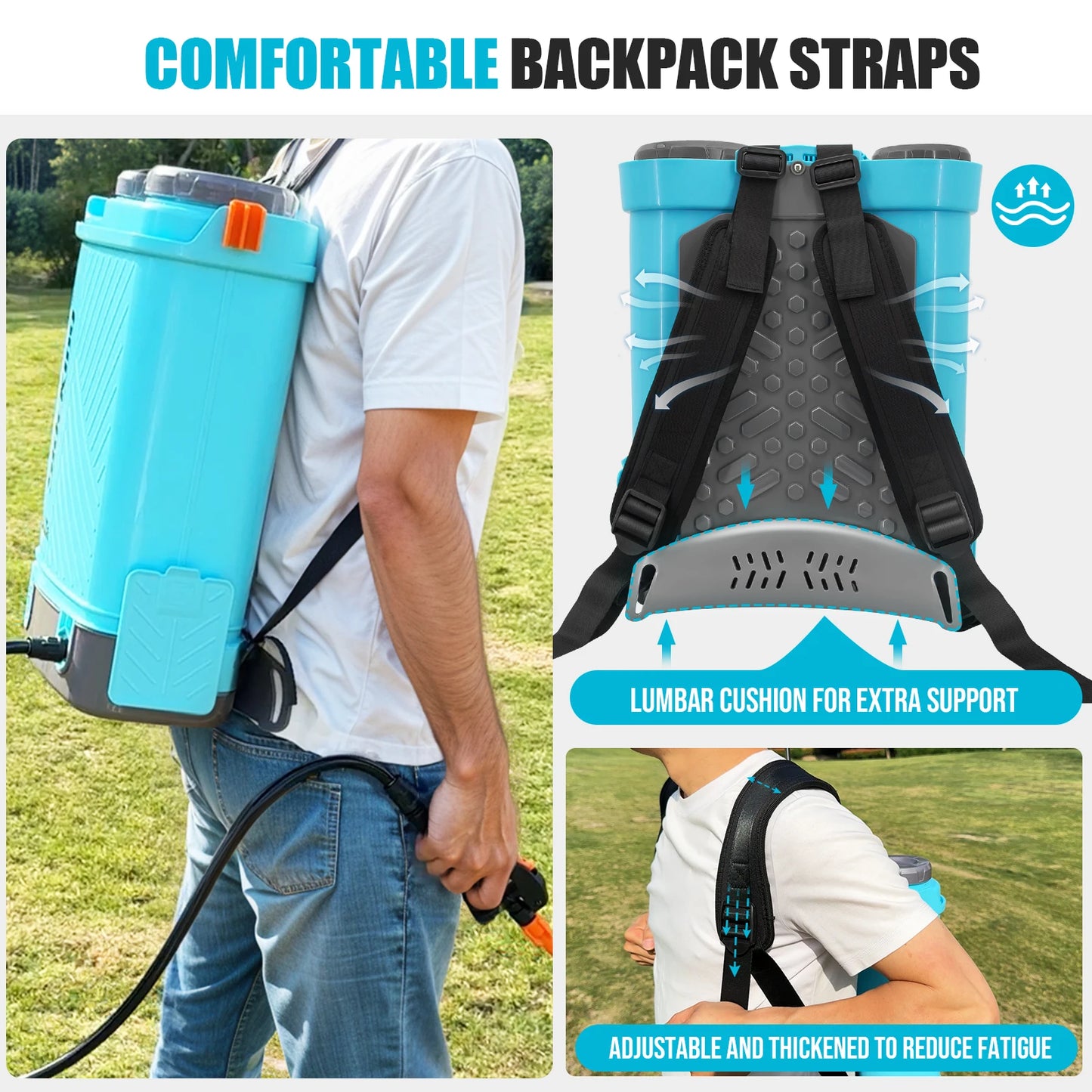 Battery Powered Backpack Sprayer 100 PSI Works With Makita Battery