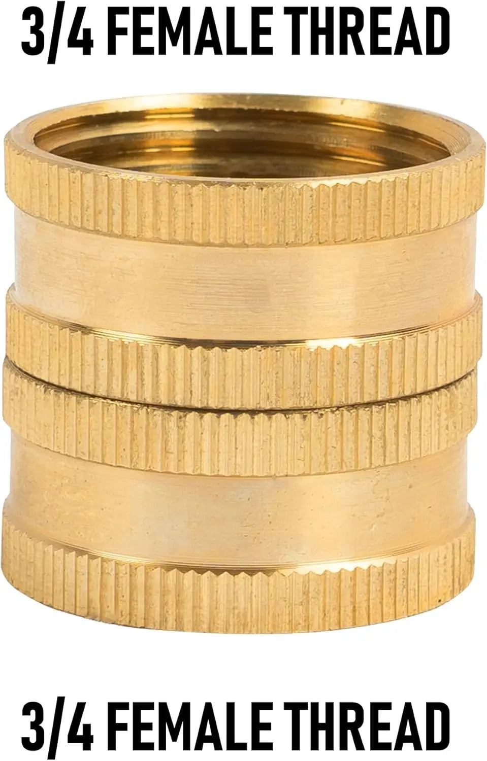 Garden Hose Adapter Three Quarter Brass Female To Female