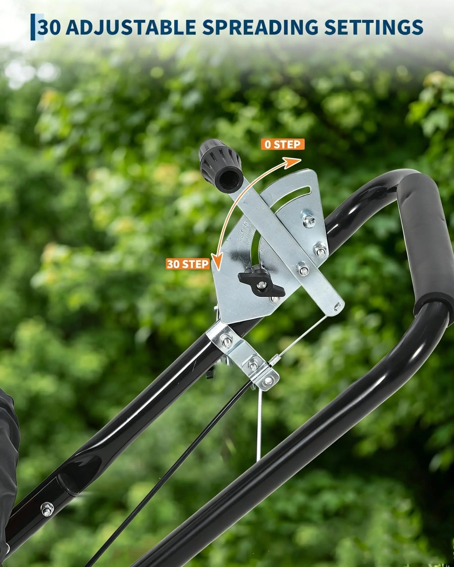 80 Lbs Push Broadcast Spreader All-Terrain Walk-Behind Lawn Spreader