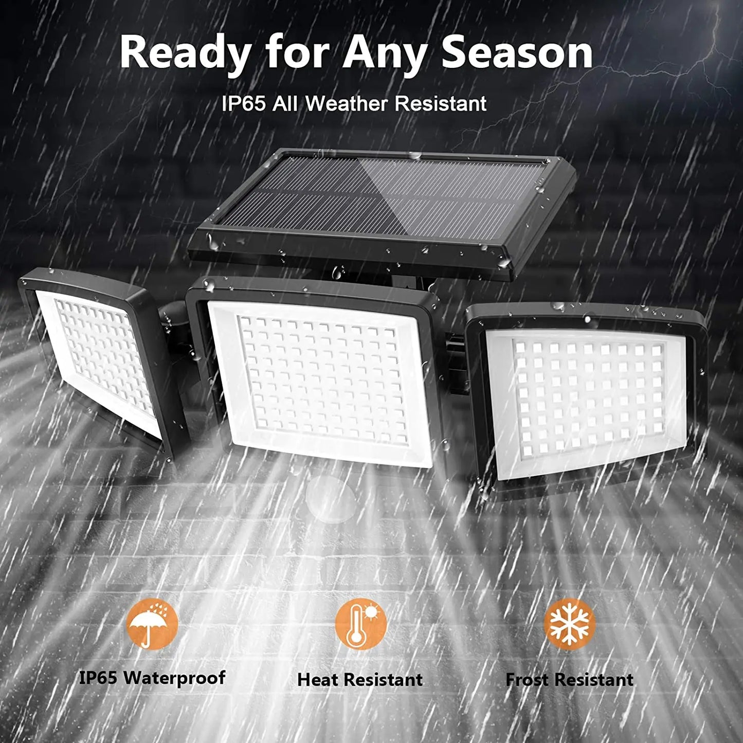 SZRSTH 3 Pack Outdoor Solar Lights Motion Sensor 2800LM