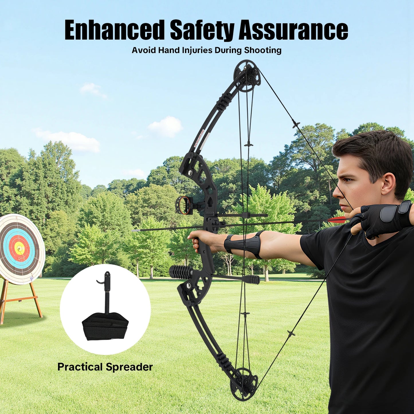 Compound Bow 30 55 Lbs Adjustable Draw Weight 3PinSight