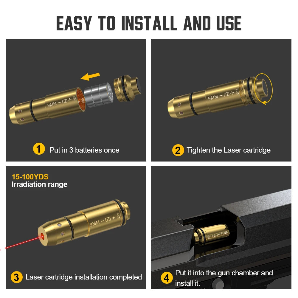 Laser Dry Fire Training Cartridge for Pistol Marksmanship - Parry's Picks