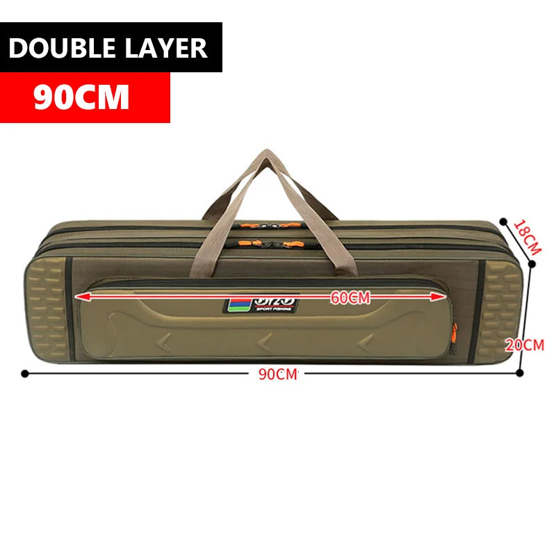 Non Foldable Multifunctional Fishing Rod Bag Waterproof Tackle Storage