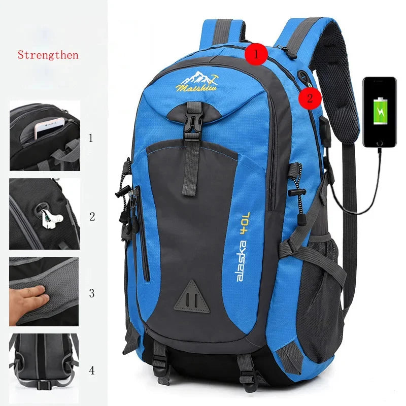 Anti Theft Mountaineering Waterproof Backpack For Outdoor Travel And Hiking