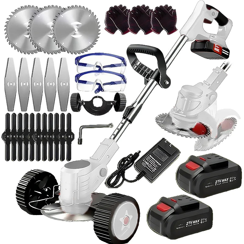 Wireless Portable Weed Trimmer Edger Lawn Care With Dual Batteries