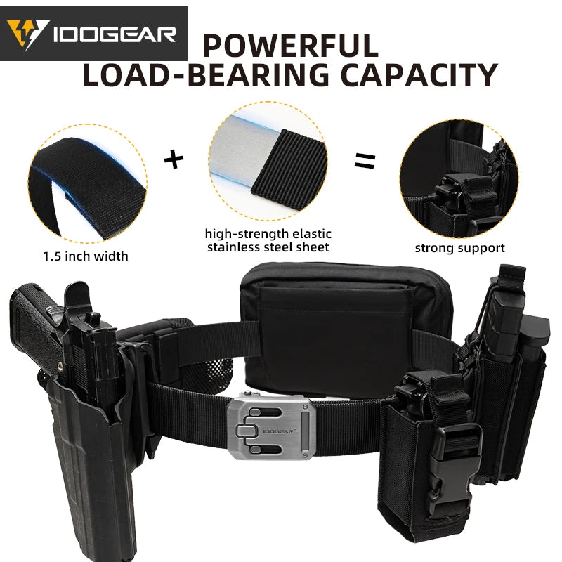 IDOGEAR Tactical Ratchet Belt 1000D Nylon Quick Release Buckle