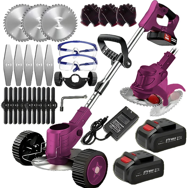 Wireless Portable Weed Trimmer Edger Lawn Care With Dual Batteries
