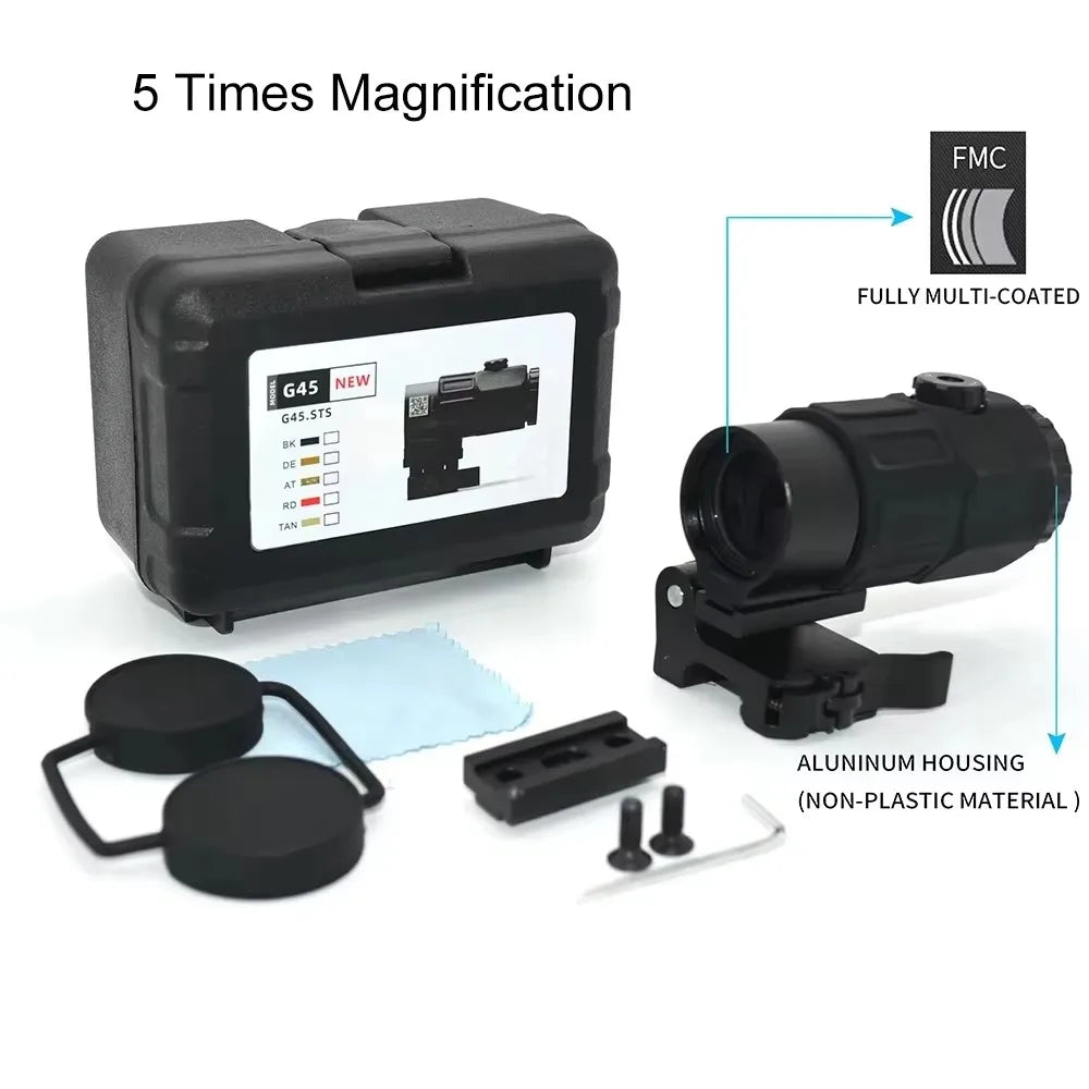 Bestsight G33 G43 G45 Fixed 3X 5X Magnifier Scope With Side QD Mount