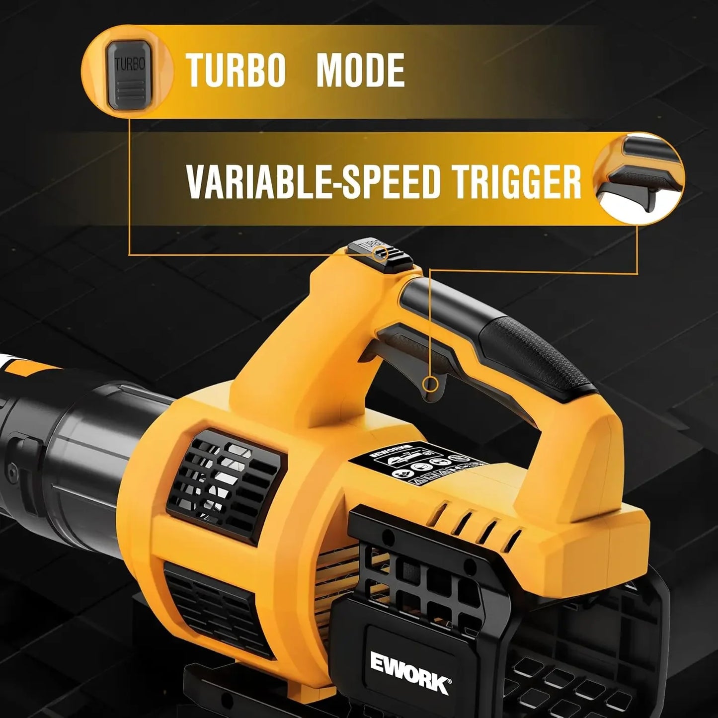 Cordless Leaf Blower 21V With 2 Batteries And Fast Charger