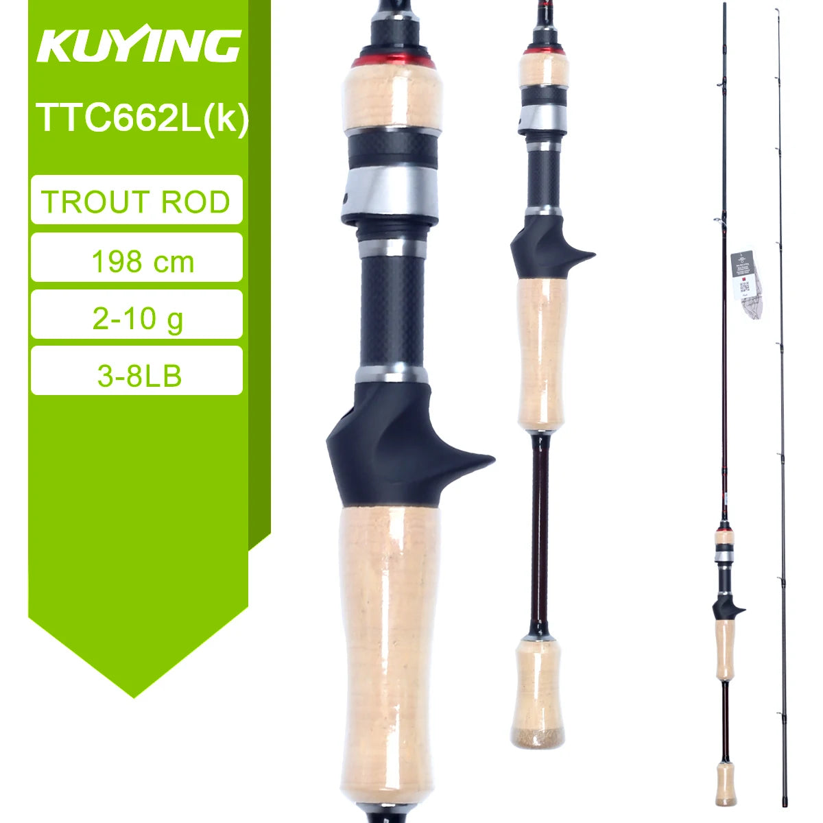 Kuying Carbon Lure Rod For Casting And Spinning Fishing