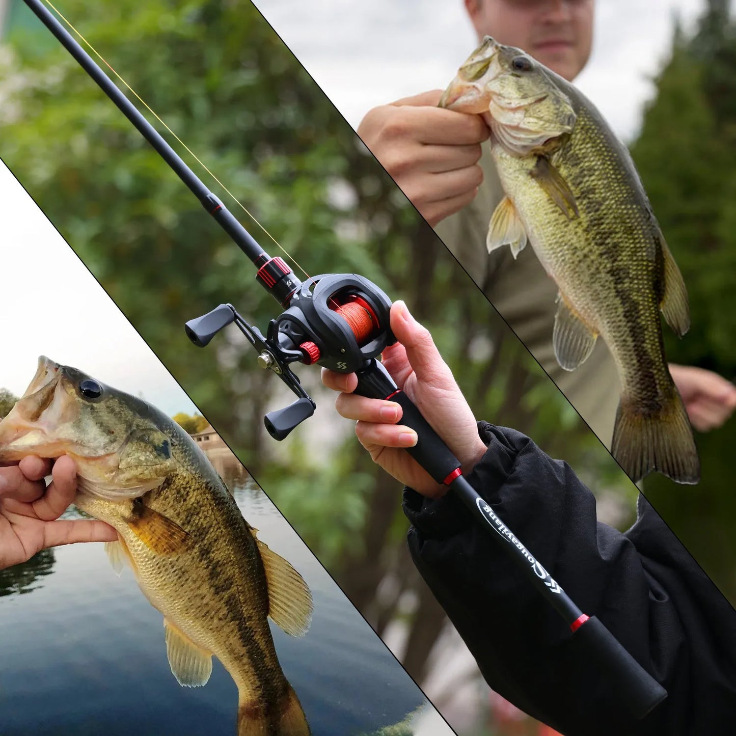 Sougayilang Baitcasting Rod And Reel Combo With 7.2 To 1 Gear Ratio