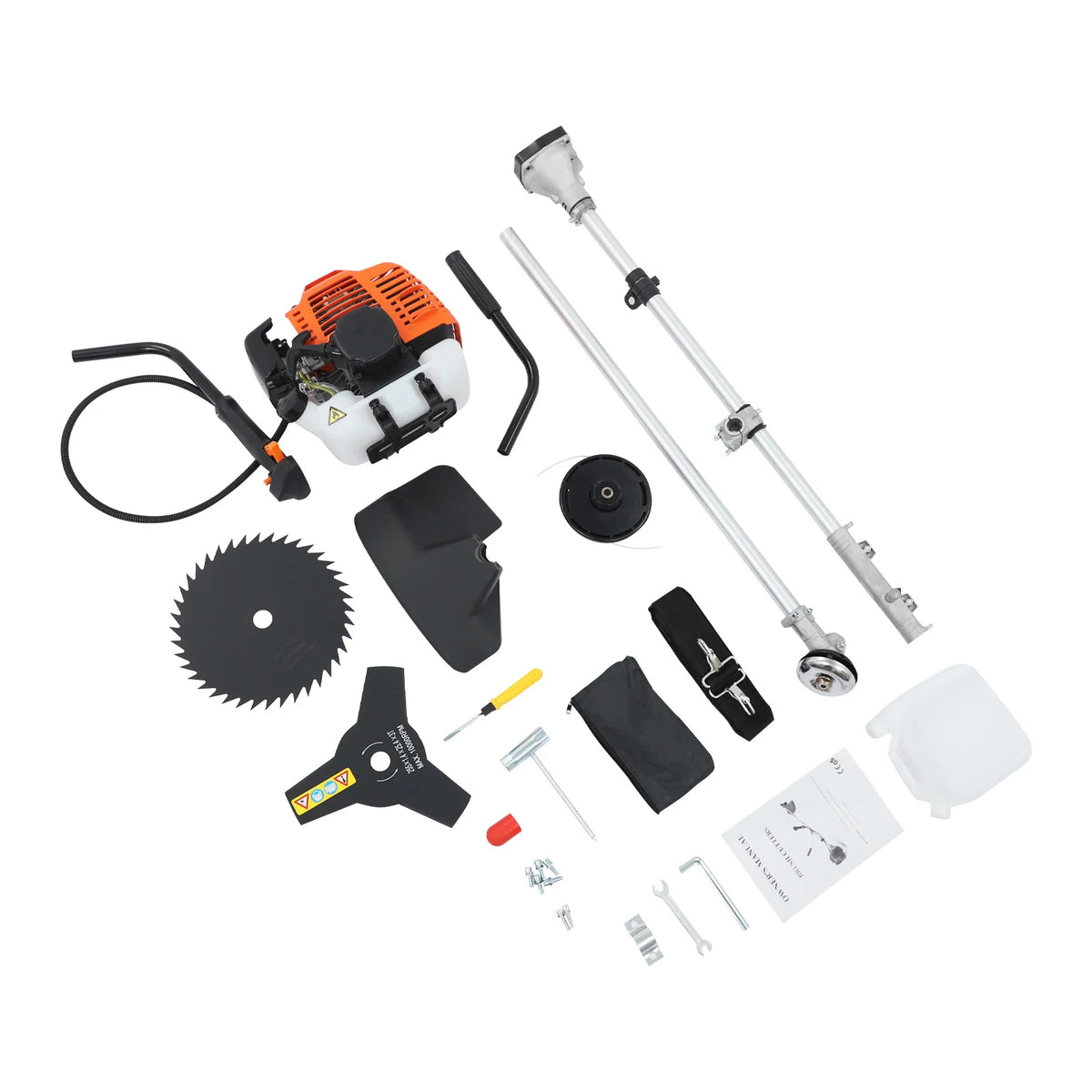 Gas Powered Weed Trimmer Brush Cutter With Three Cutting Heads - Parry's Picks