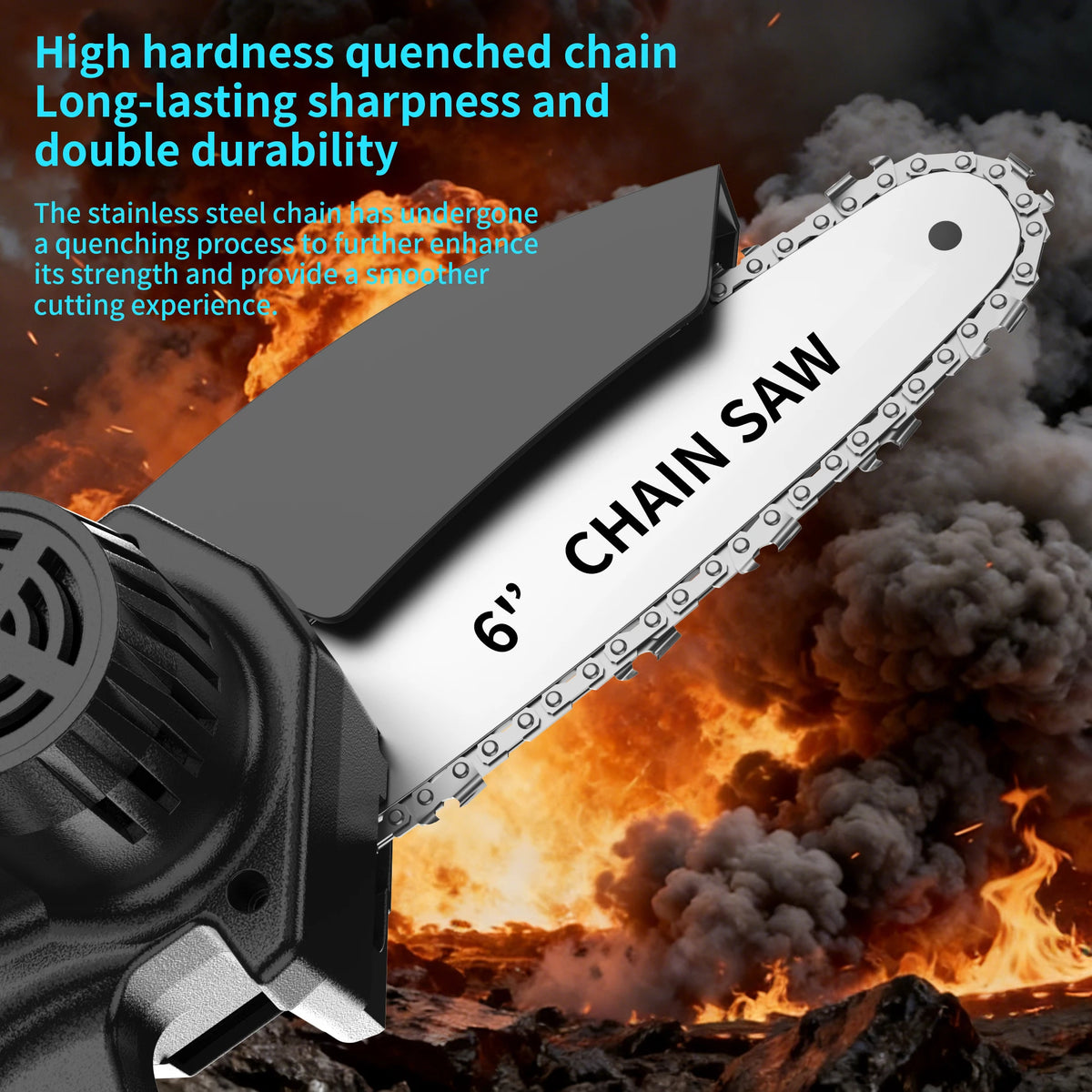 Cordless Mini Chainsaw With Safety Lock For Garden Pruning - Parry's Picks