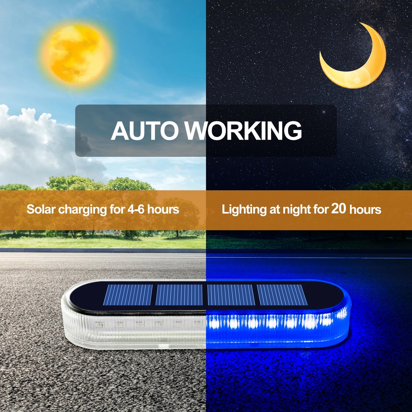 Solar LED Deck Lights 4 Pack IP68 Waterproof Outdoor Garden