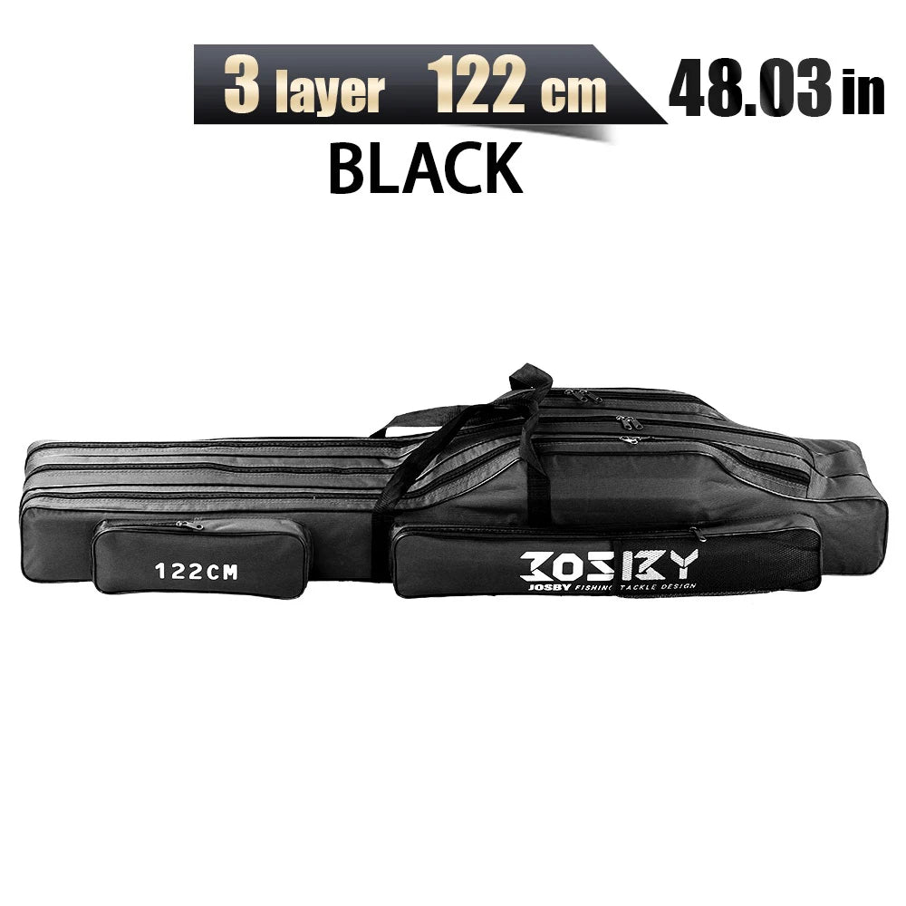JOSBY Portable Foldable Fishing Rod Carrier Storage Bag Case