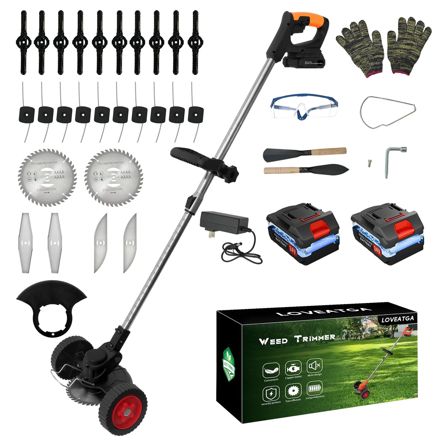 Cordless Grass Trimmer Three In One Edger And Mower
