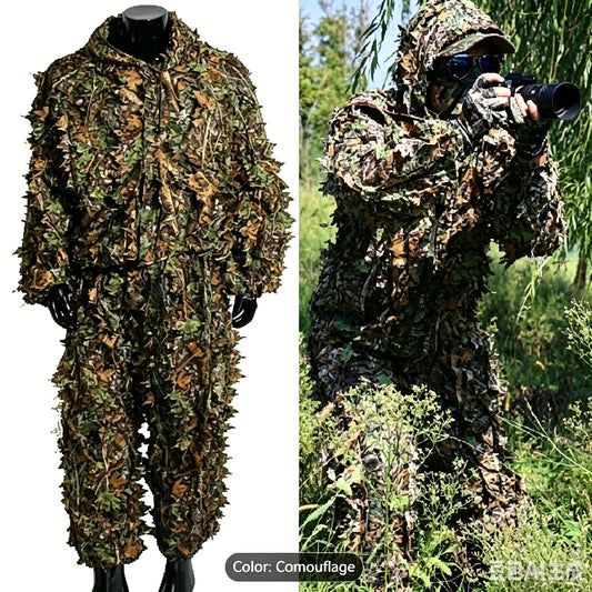 Lightweight Hooded Ghillie Suit With Breathable Camouflage For Hunting - Parry's Picks