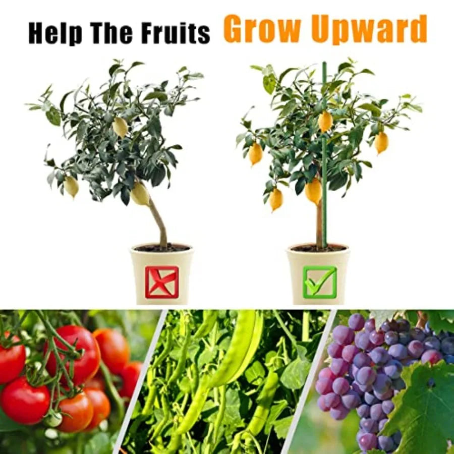 Heavy Duty Plastic Coated Steel Tomato Stake Pack 40