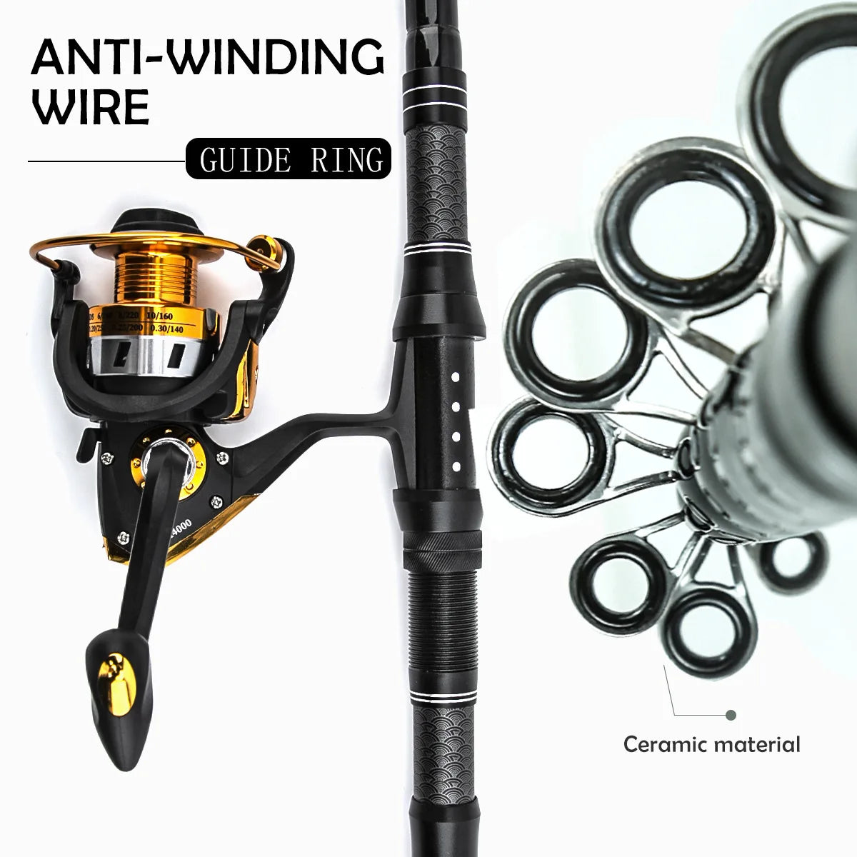 Carbon Spinning Rod Set for Long Throw Ocean Fishing Gear