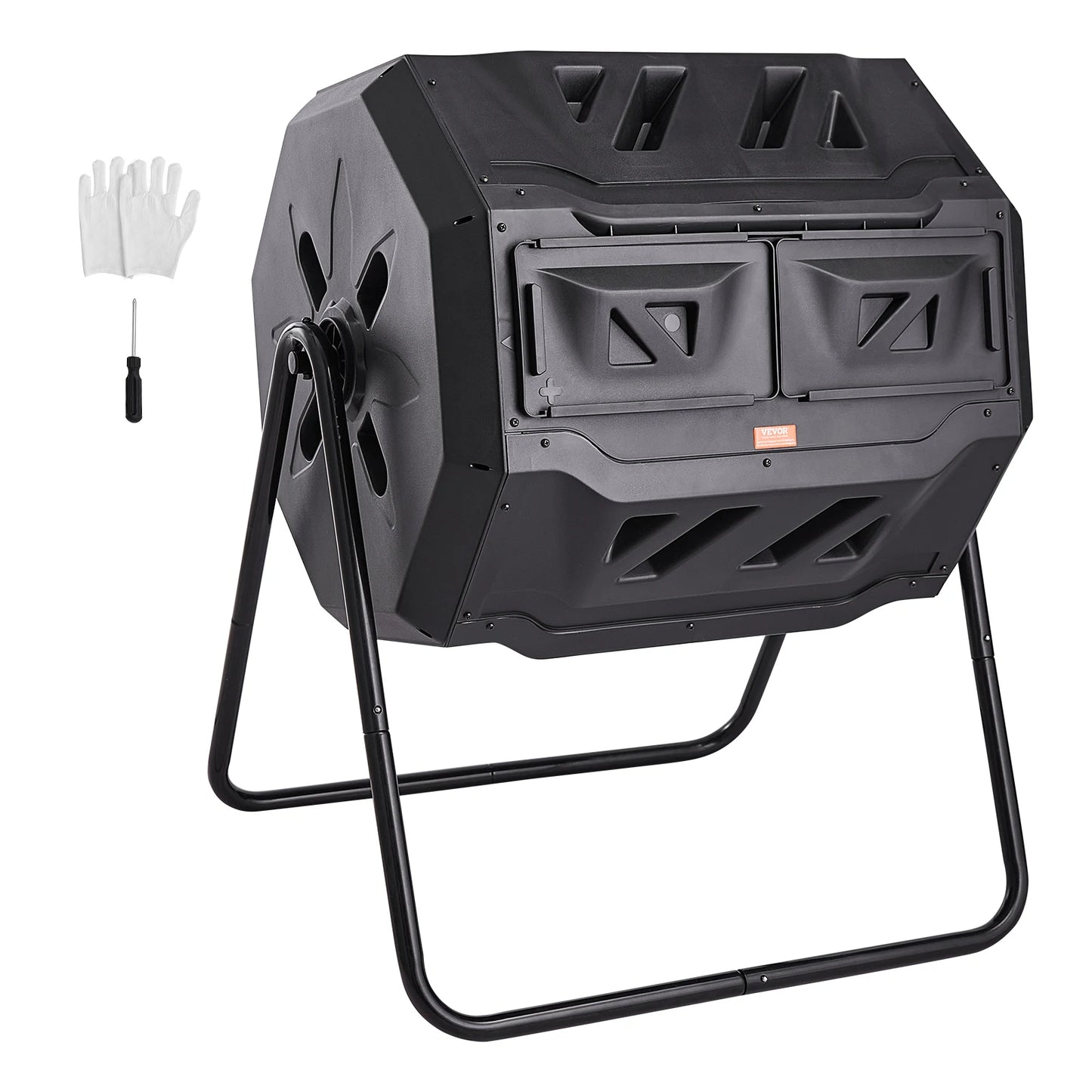 Dual Chamber Tumbling Composter BPA Free Garden Bin