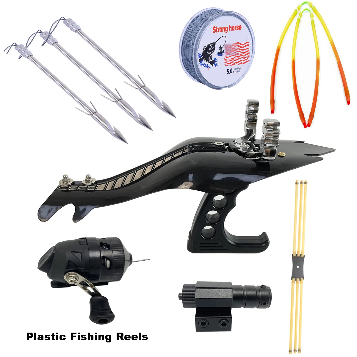 Outdoor Slingshot Set With Fishing Wheel For Jungle Hunting