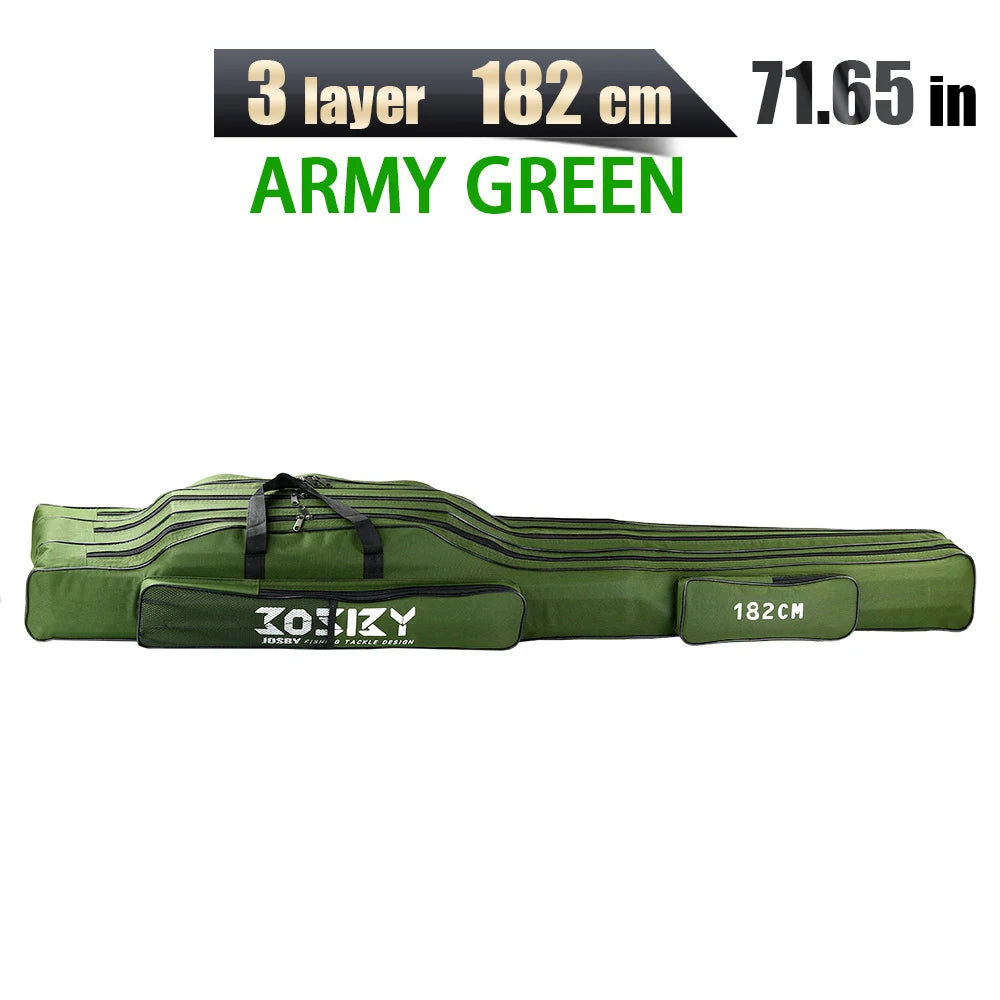 JOSBY Portable Foldable Fishing Rod Carrier Storage Bag Case