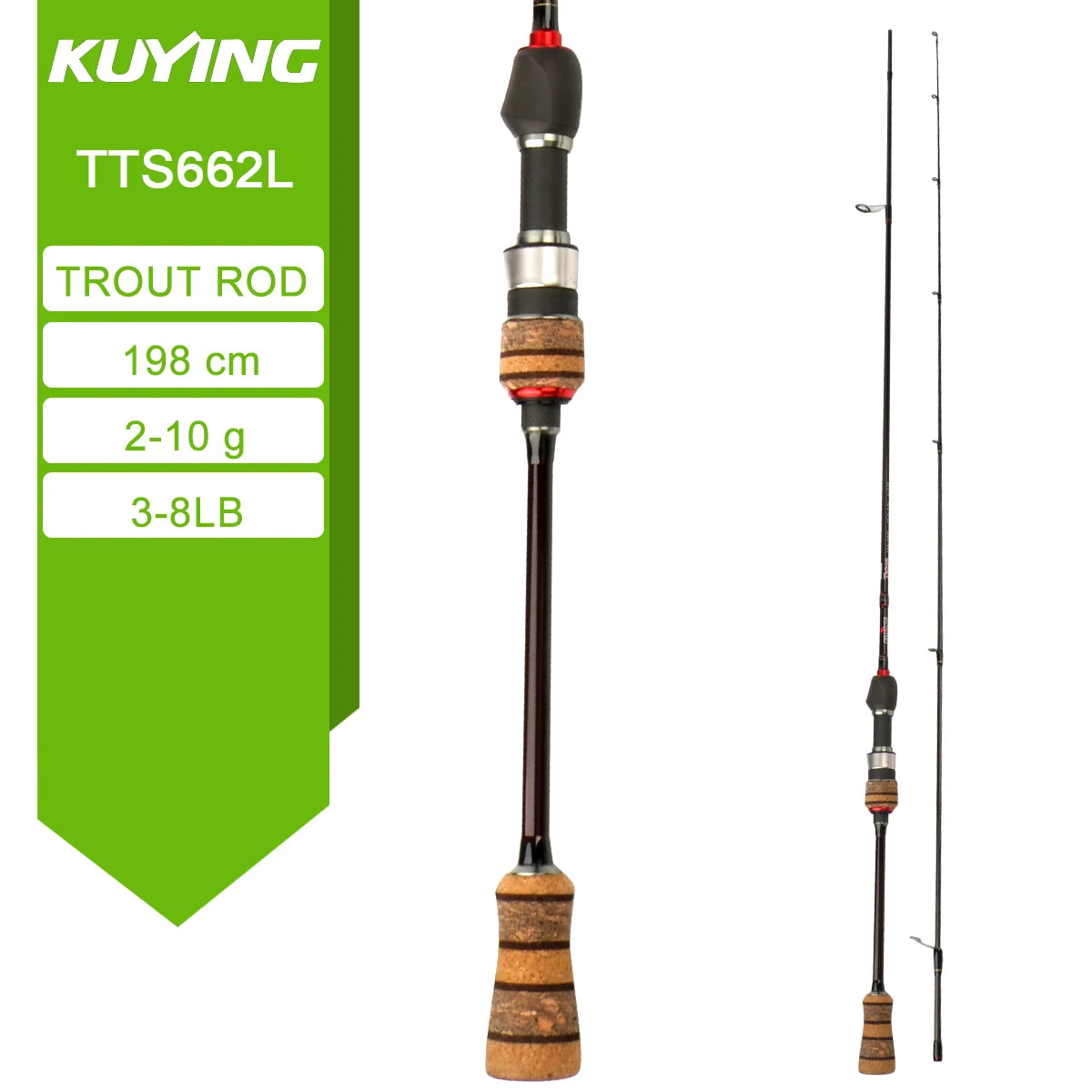 KUYING TETON Spinning Casting Rod Carbon For Lure Fishing