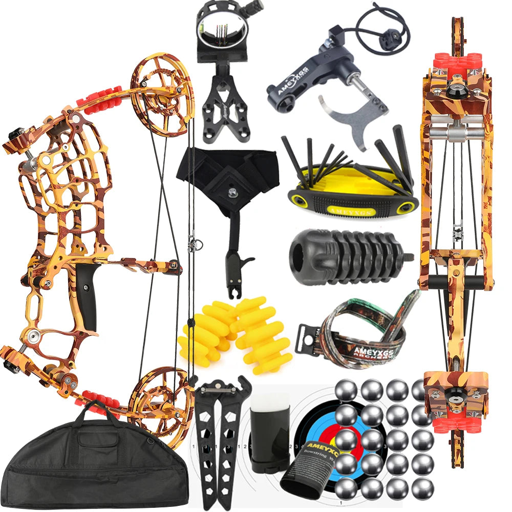 Dual Use Ambidextrous Compound Bow 30 To 70 Lbs Draw Weight 420 FPS