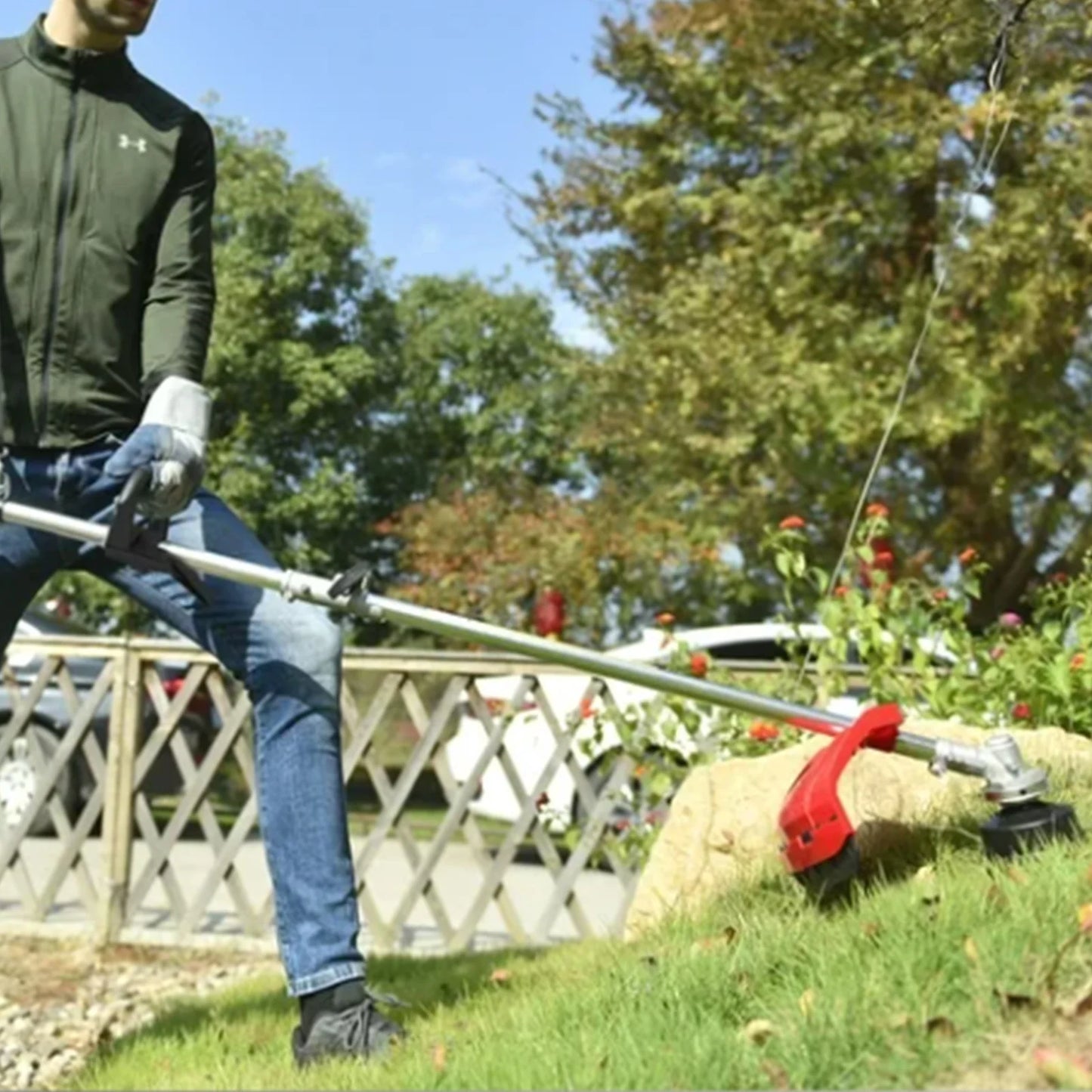 Gas Weed Eater 31cc 4 Stroke Trimmer Landscaping Garden