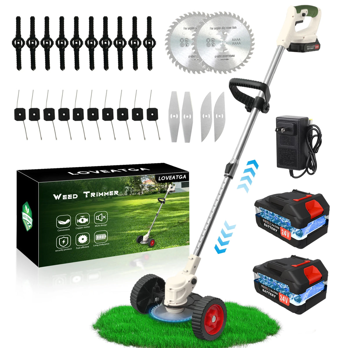 Cordless 3-in-1 Lawn Mower Grass Trimmer Edger And Brush Cutter - Parry's Picks