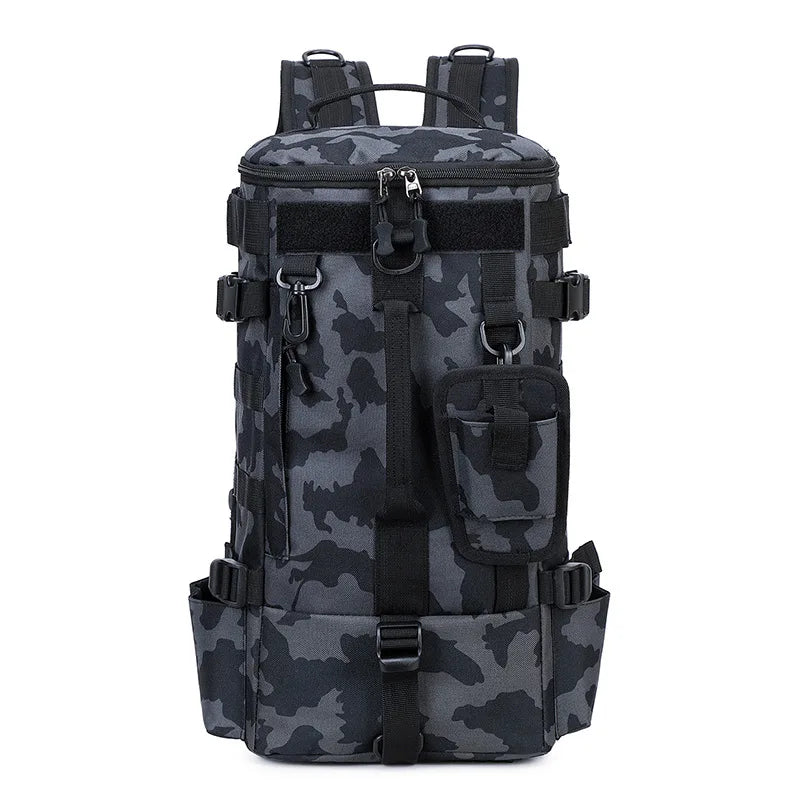 Military Style Tactical Fishing Backpack With Rod Holders