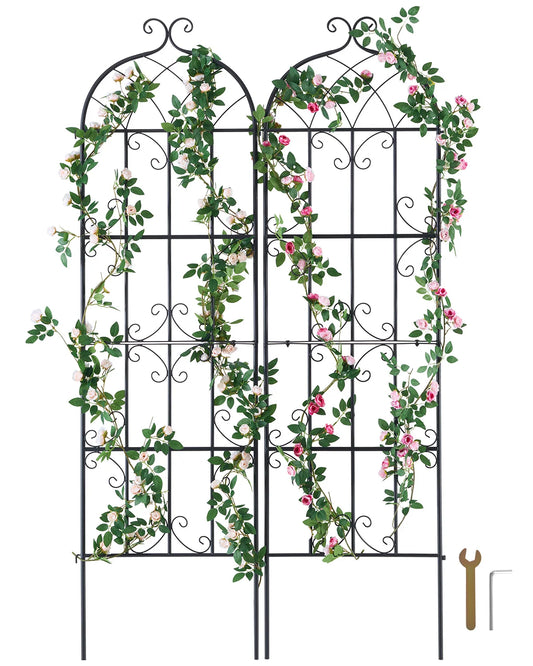 SucceBuy Metal Garden Trellis for Climbing Plants Outdoor Decor - Parry's Picks