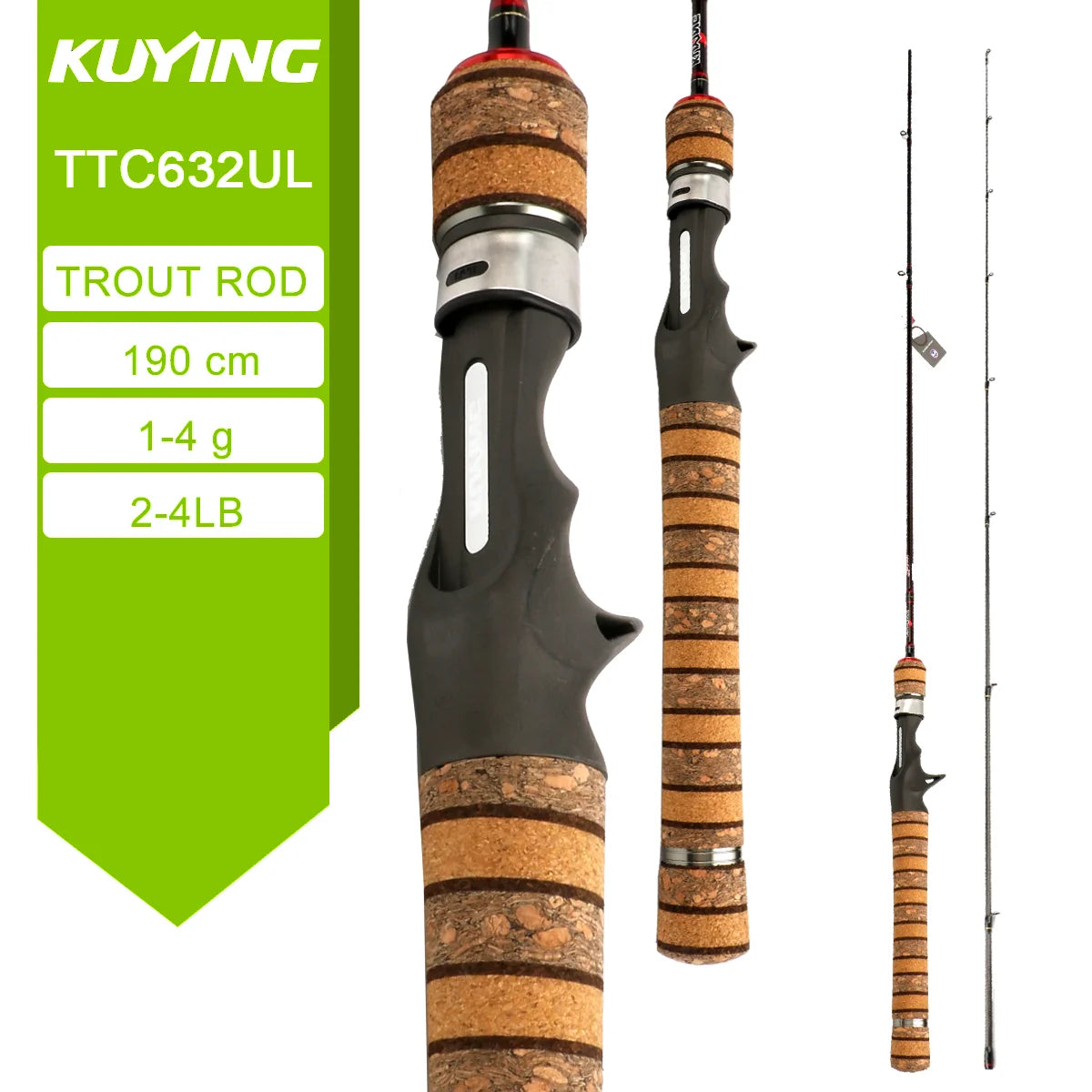 Kuying Carbon Lure Rod For Casting And Spinning Fishing