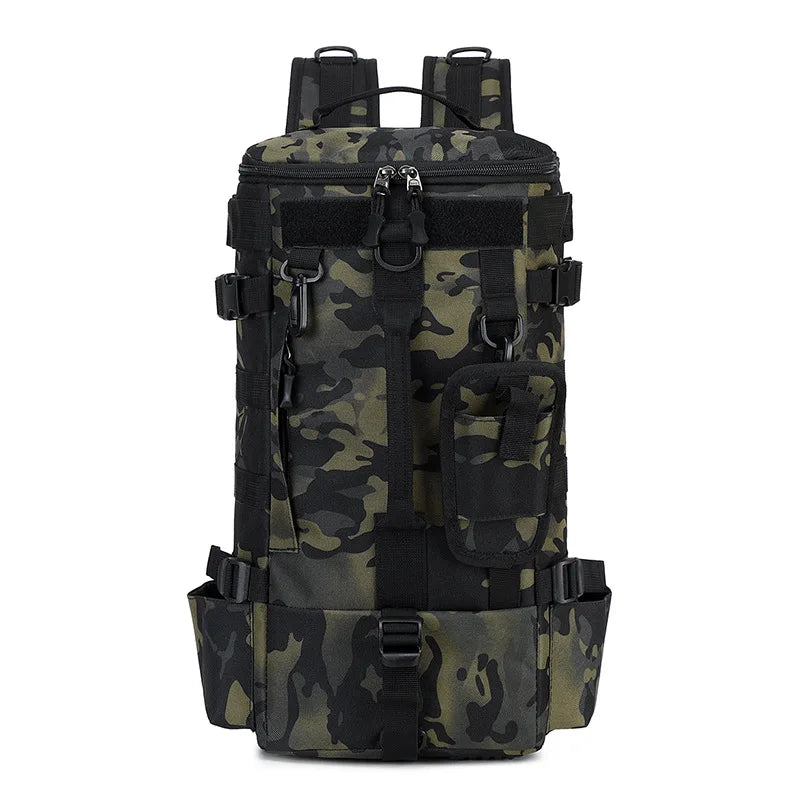 Military Style Tactical Fishing Backpack With Rod Holders