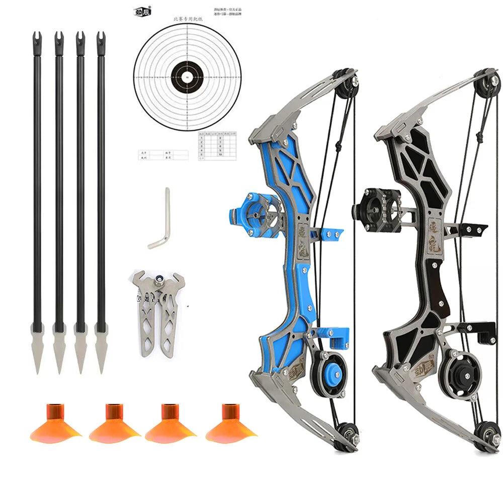 Mini Compound Bow Set 12 Lbs With 12 Arrows Indoor Outdoor Training