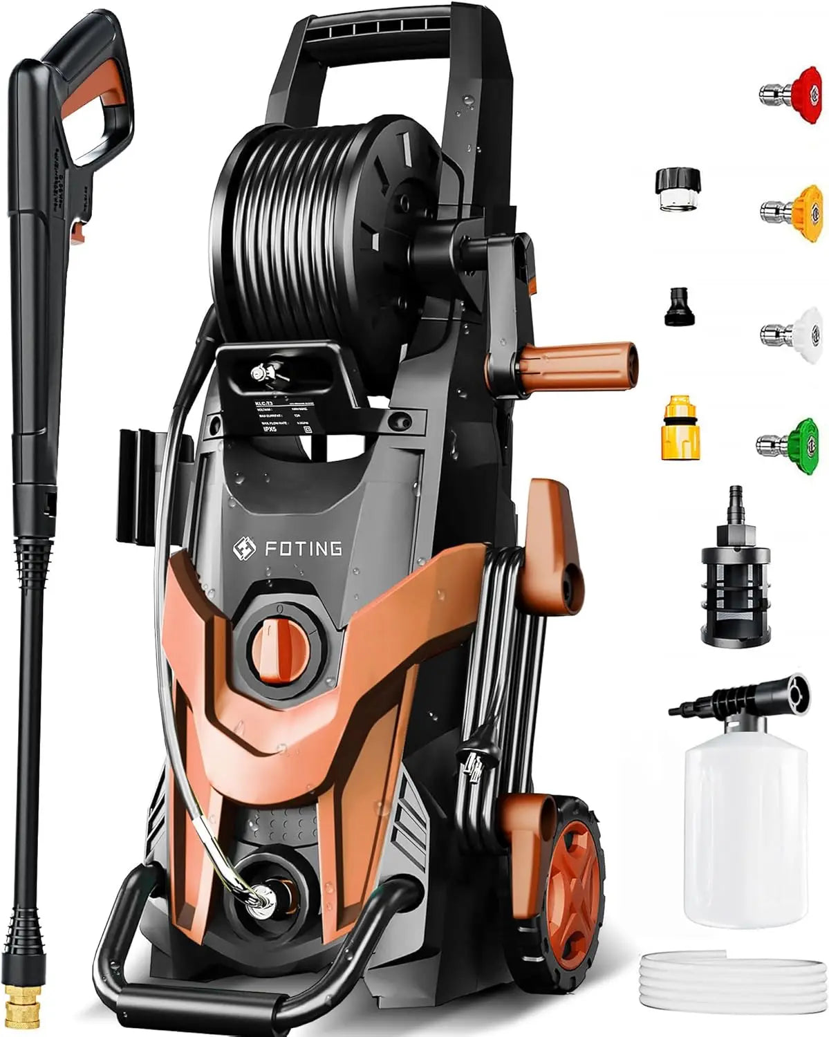FF FOTING 4500 PSI Electric Pressure Washer With 4 Nozzles