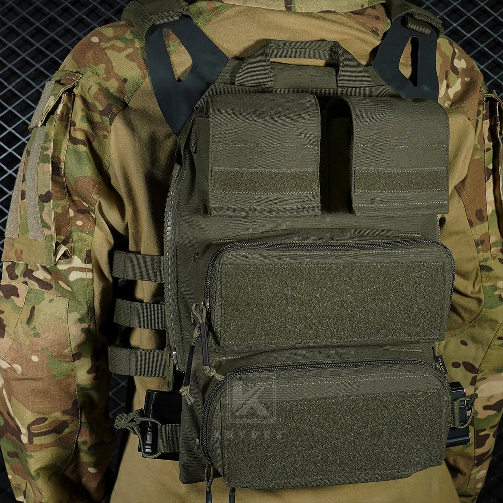 KRYDEX Tactical Modular Back Panel Molle Pouch For AVS JPC 2.0