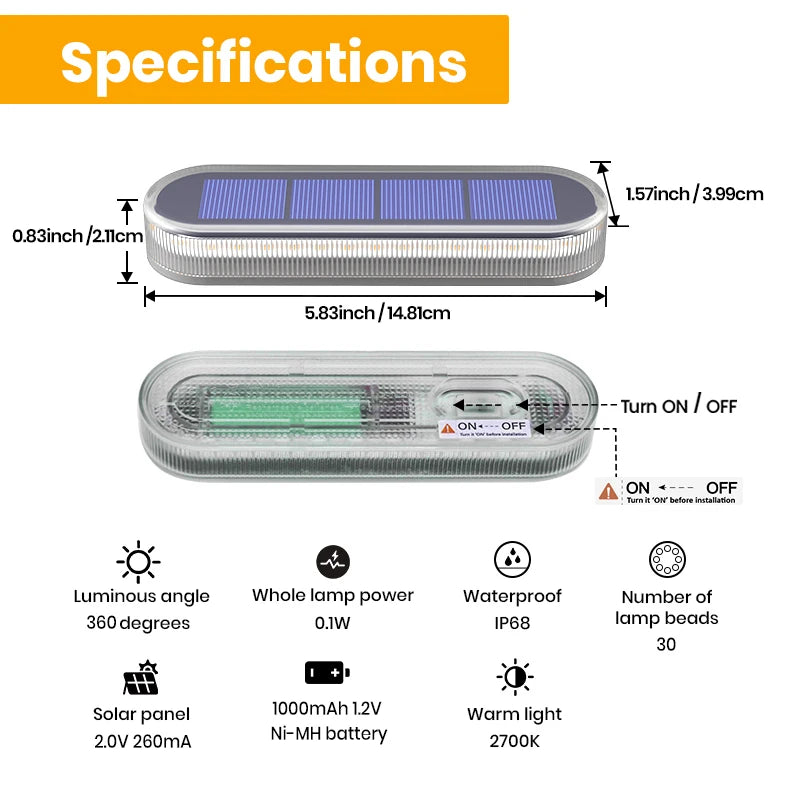4 Pack Solar Deck Lights IP68 Waterproof Auto On Off LED Step Lights For Path