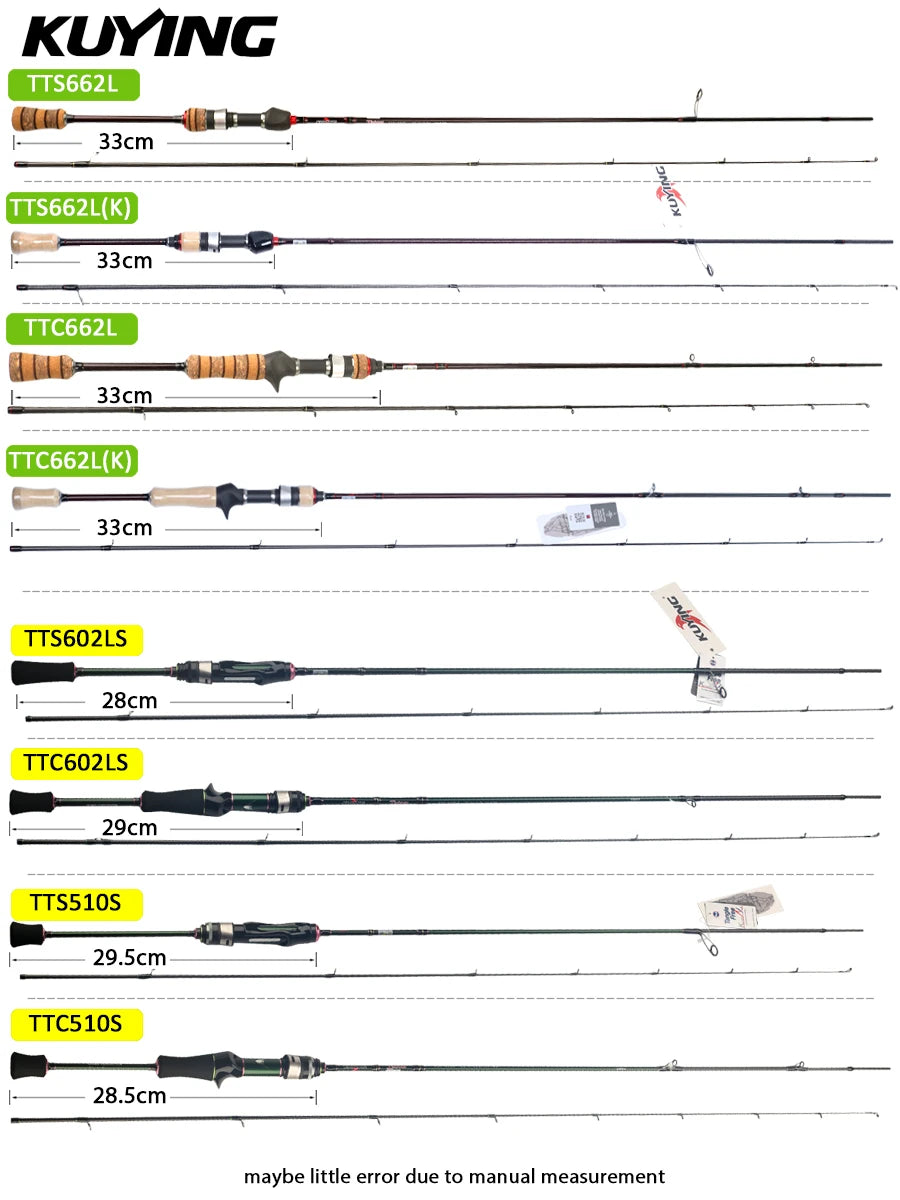 KUYING TETON Spinning Casting Rod Carbon For Lure Fishing