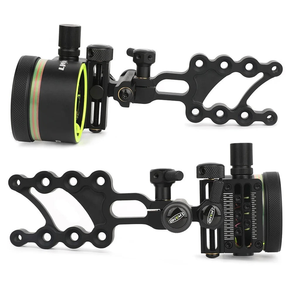 Five Pin Bow Sight Fiber Optic 0.019 Inch Adjustable Alloy