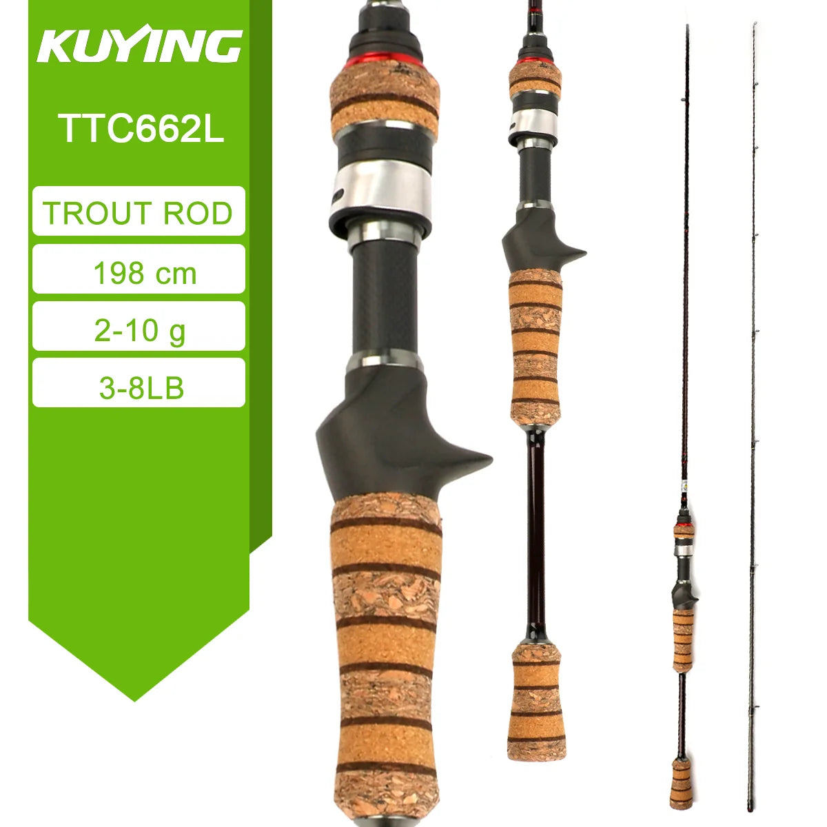 KUYING TETON Spinning Casting Rod Carbon For Lure Fishing